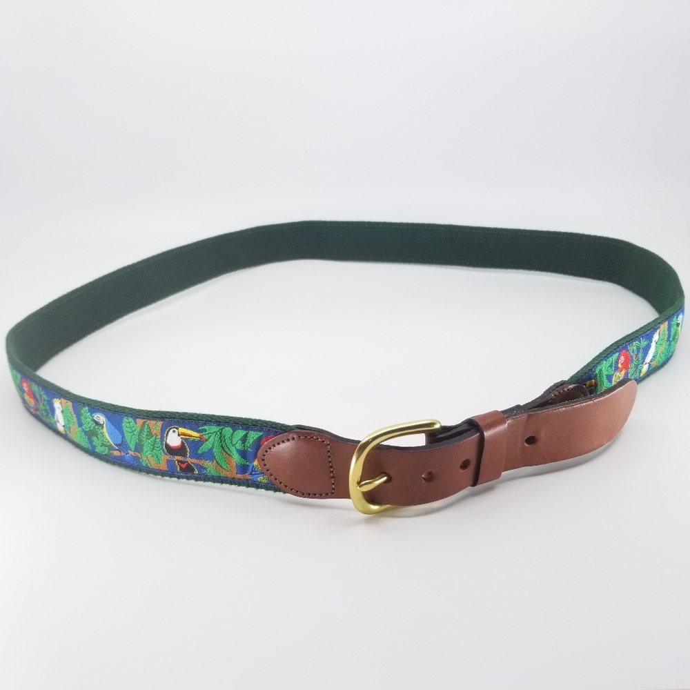 Vintage Leather Man Ltd. Tropical Bird Belt